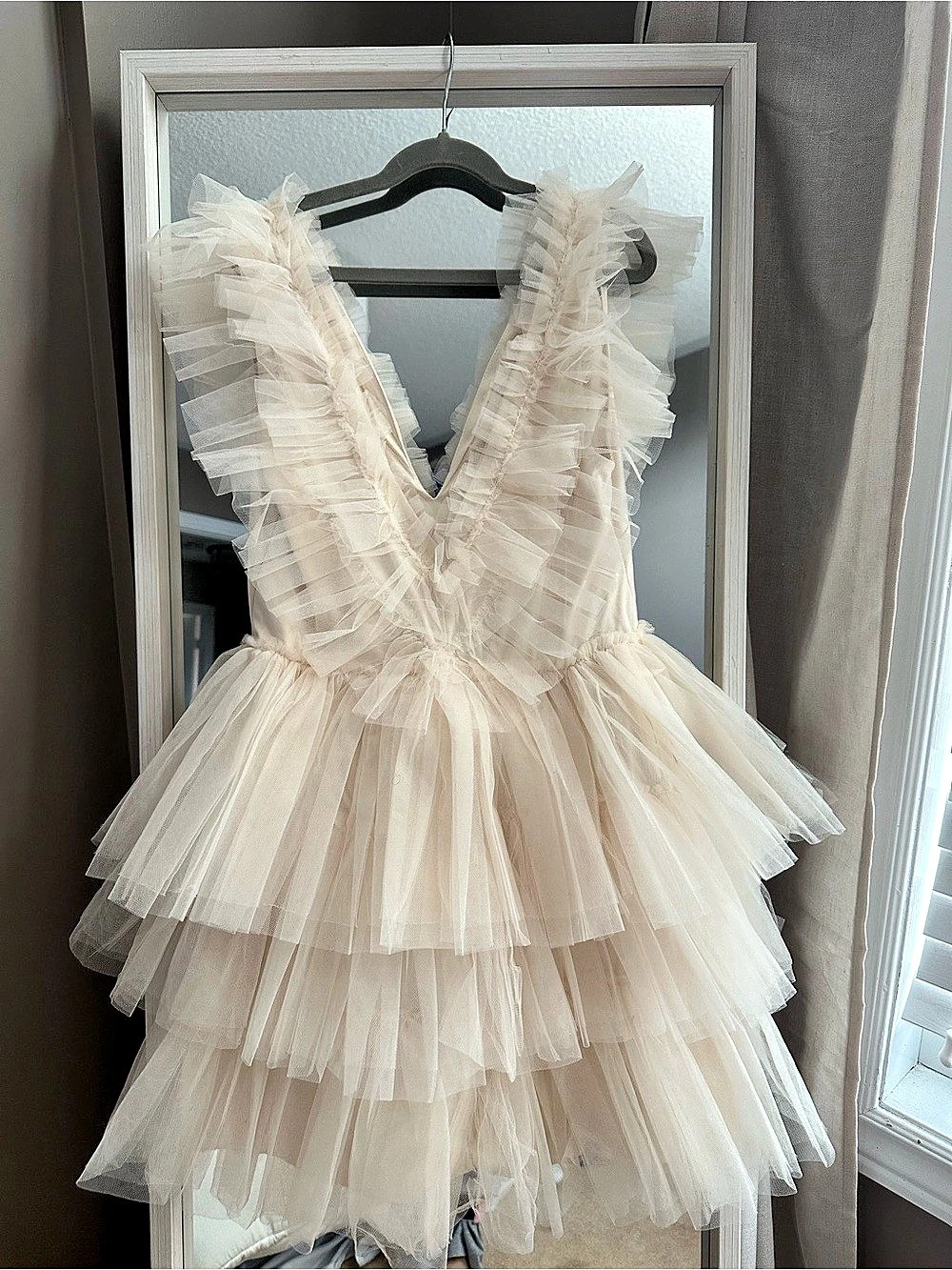 Honey brand Tulle Ruffle Mini Dress Like New